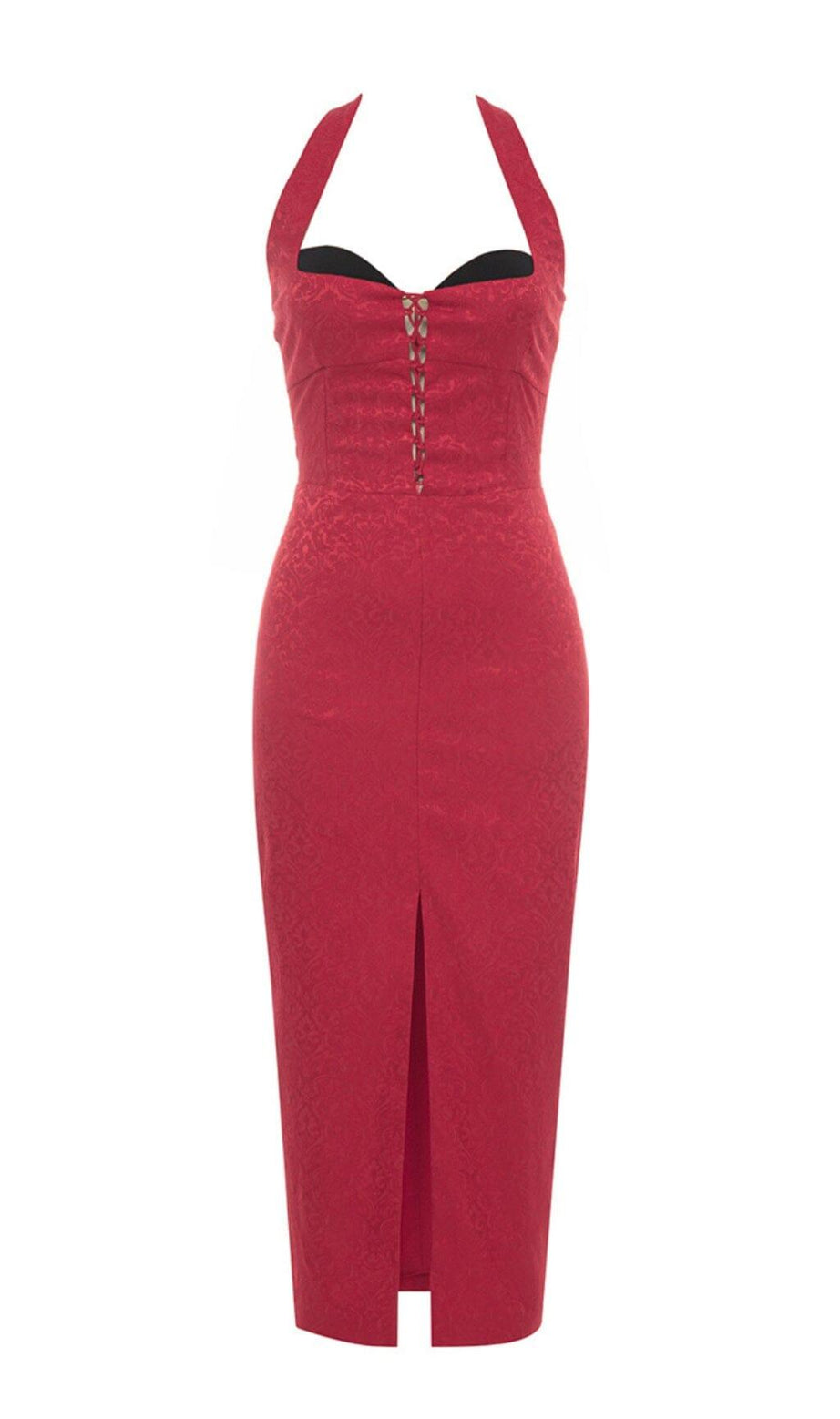 HIP WRAP MAXI DRESS IN RED