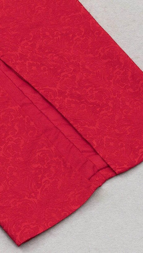 HIP WRAP MAXI DRESS IN RED