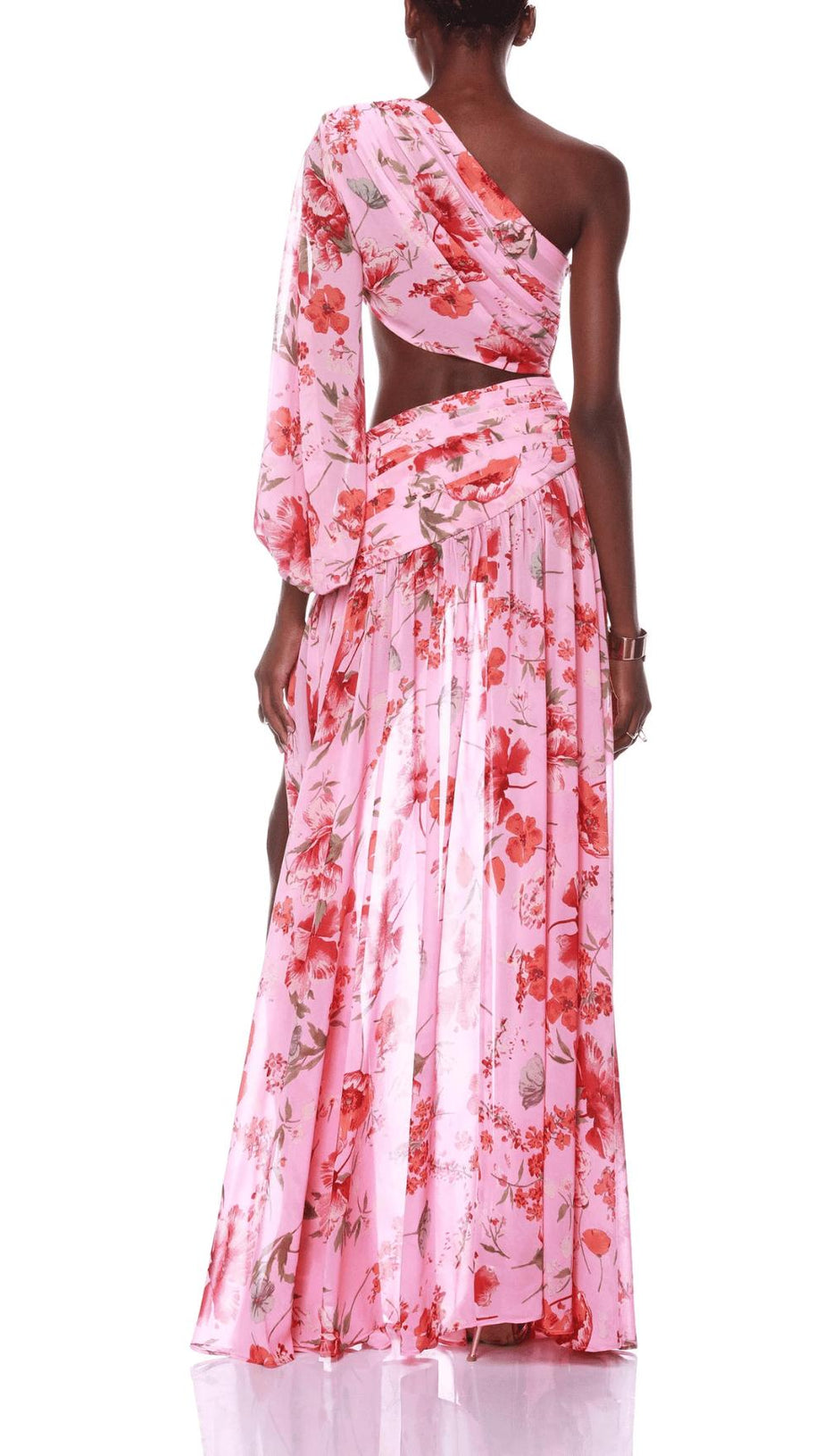 ONE-SHOULDER POPPY GOWN
