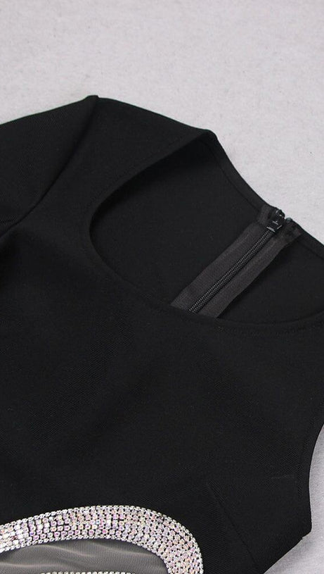 WAVE ONE-SHOULDER MINI DRESS