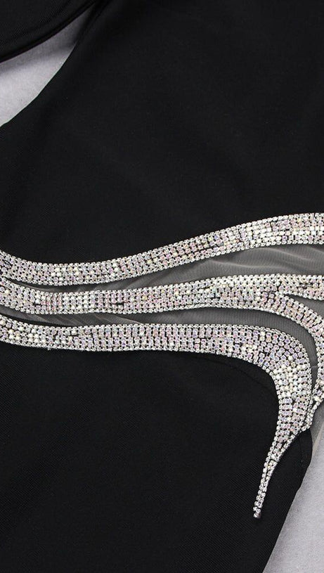 WAVE ONE-SHOULDER MINI DRESS