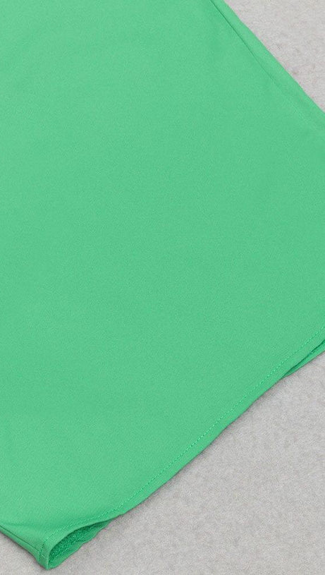 PUFF SLEEVE BODYCON STRAP MIDI DRESS