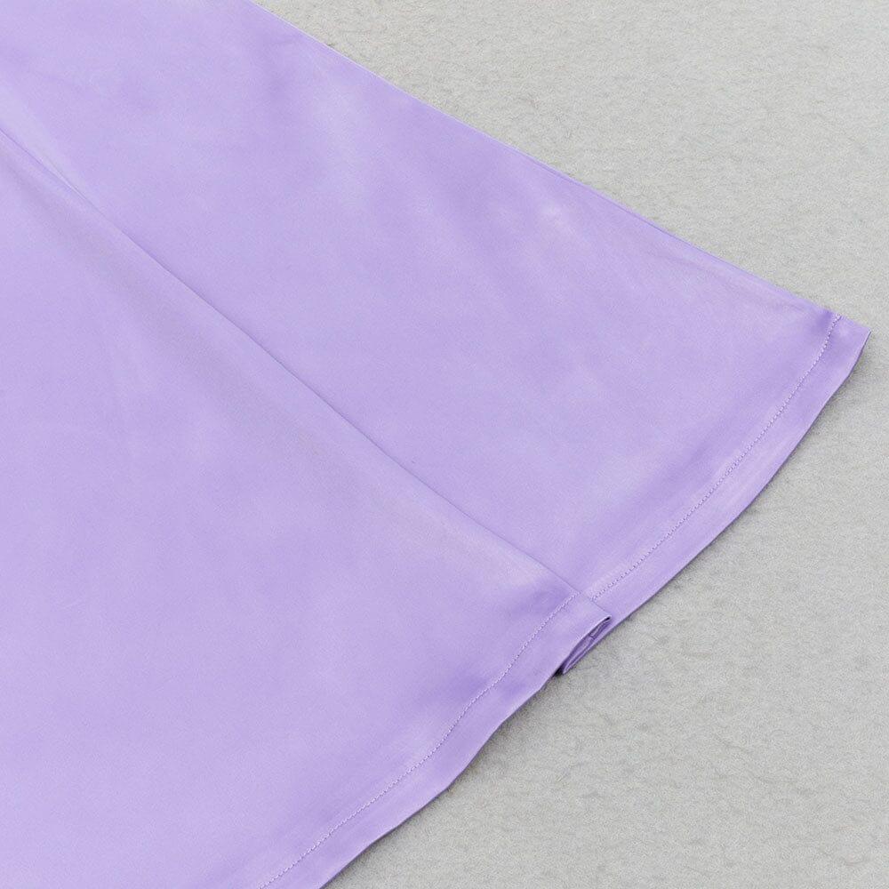 AIIZIE PURPLE LONG SLEEVE MESH MAXI DRESS - product image