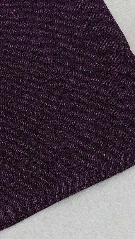 PURPLE LONG SLEEVE OFF SHOULDER BODYCON MAXI DRESS