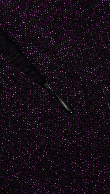 PURPLE LONG SLEEVE OFF SHOULDER BODYCON MAXI DRESS