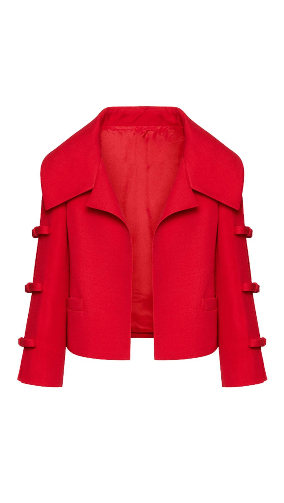 GIACCA CORTA IN CREPE ROSSA