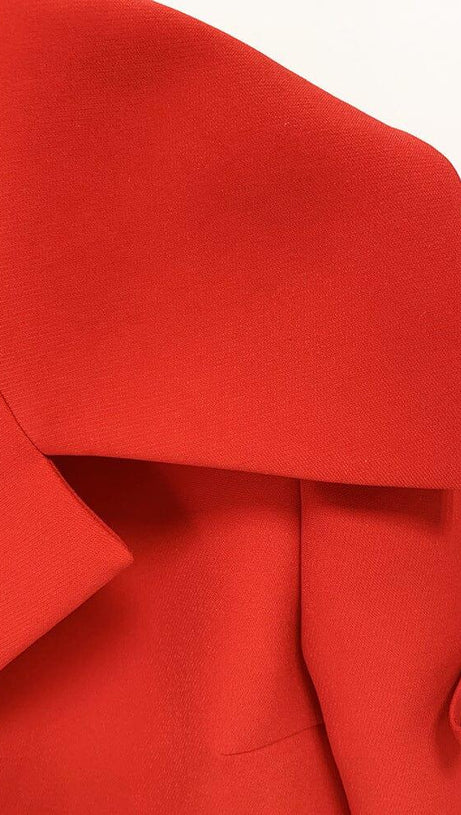 GIACCA CORTA IN CREPE ROSSA