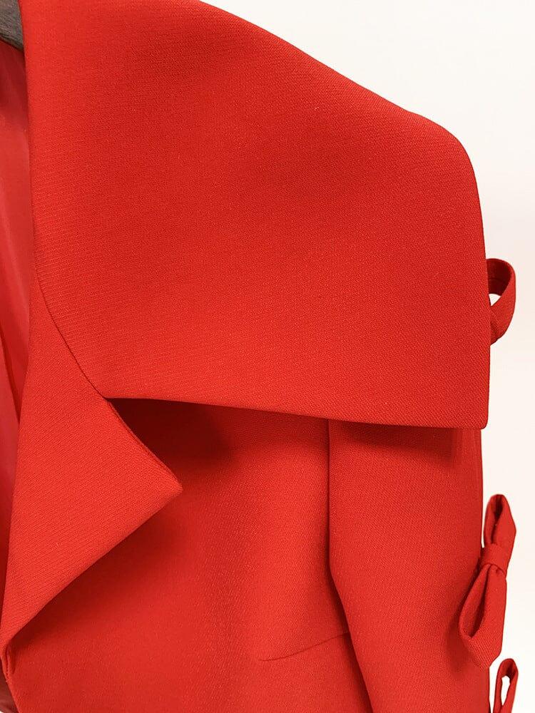 AIIZIE RED CREPE CROPPED JACKET - product image