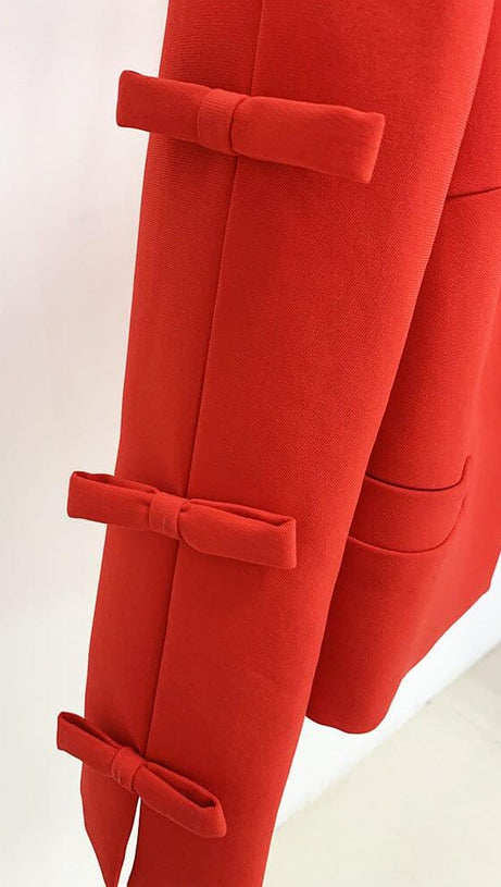 GIACCA CORTA IN CREPE ROSSA