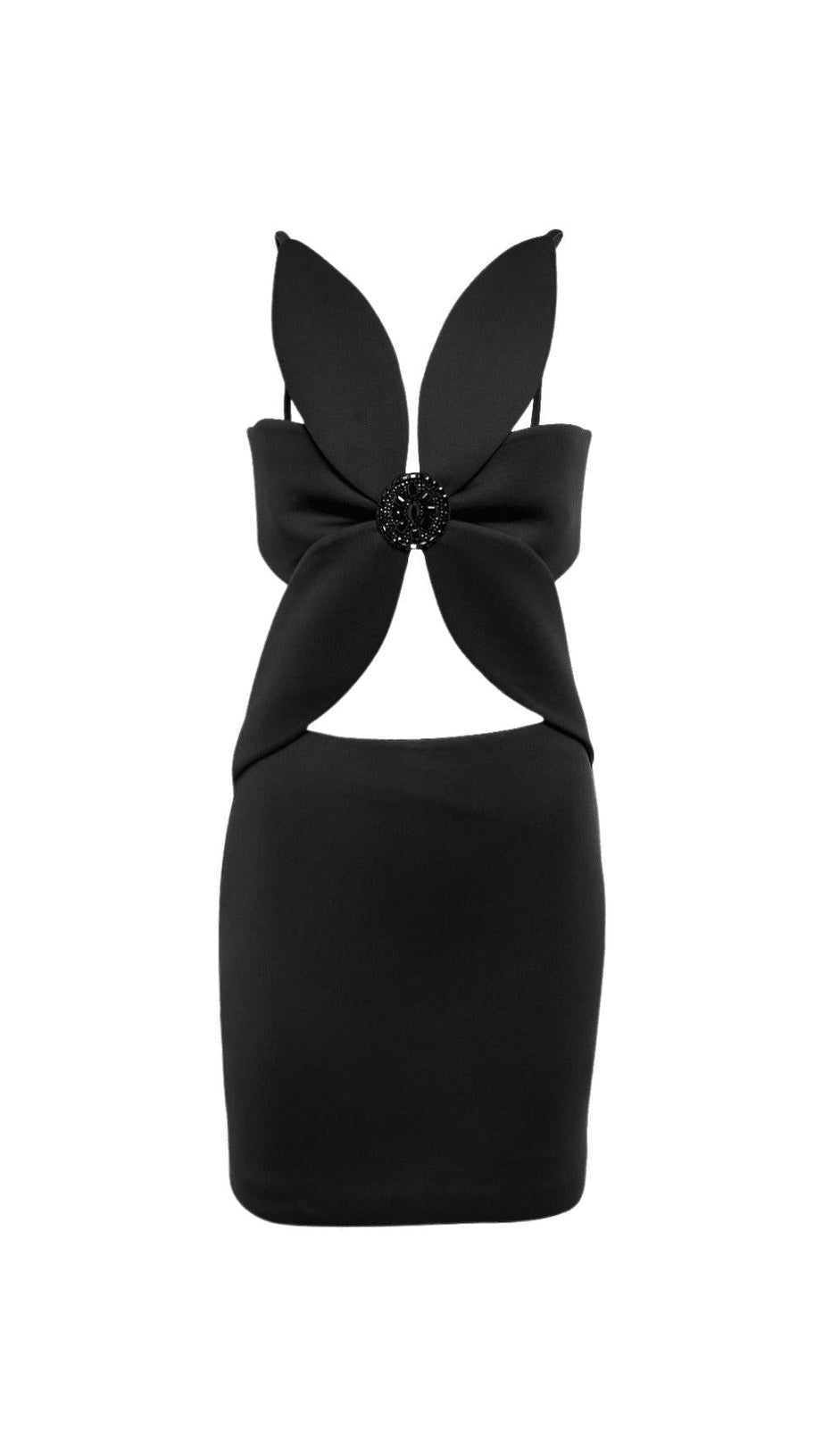 BONDED JERSEY CUT-OUT MINI DRESS