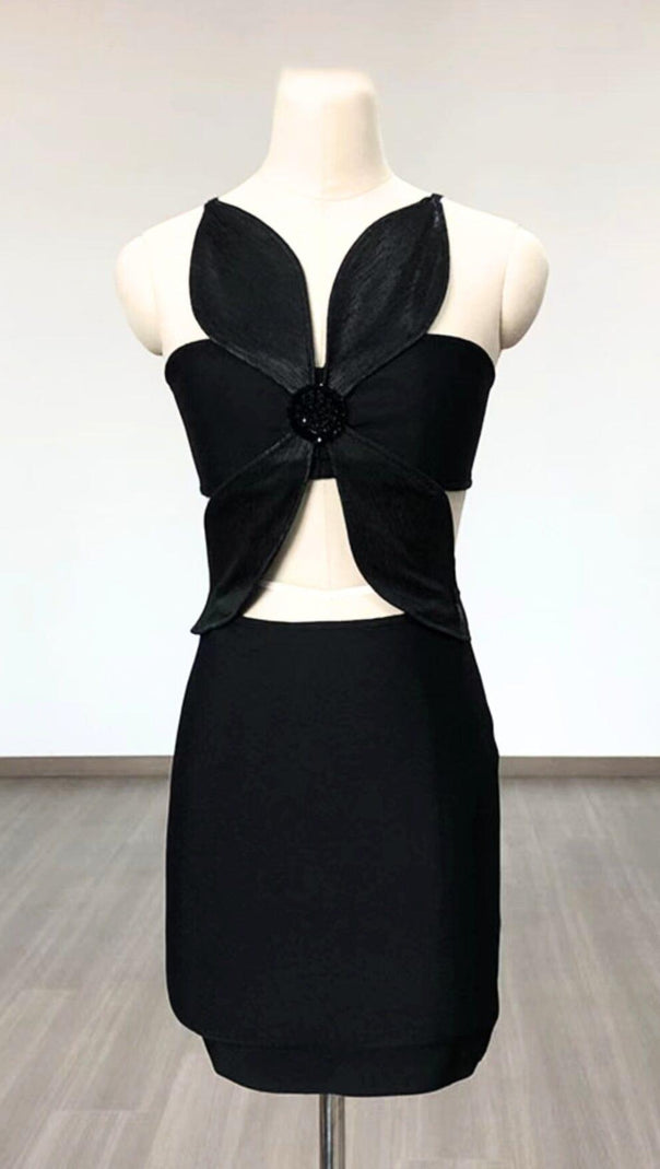 AIIZIE BONDED JERSEY CUT-OUT MINI DRESS - product image