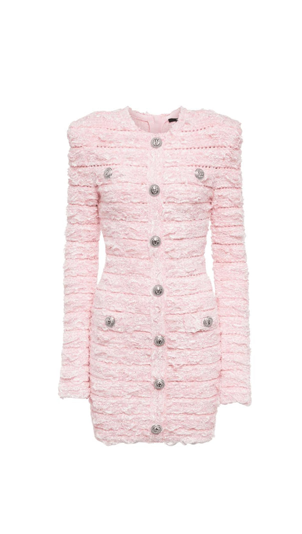 AIIZIE BOUCLE KNIT MINI DRESS IN PINK - product image