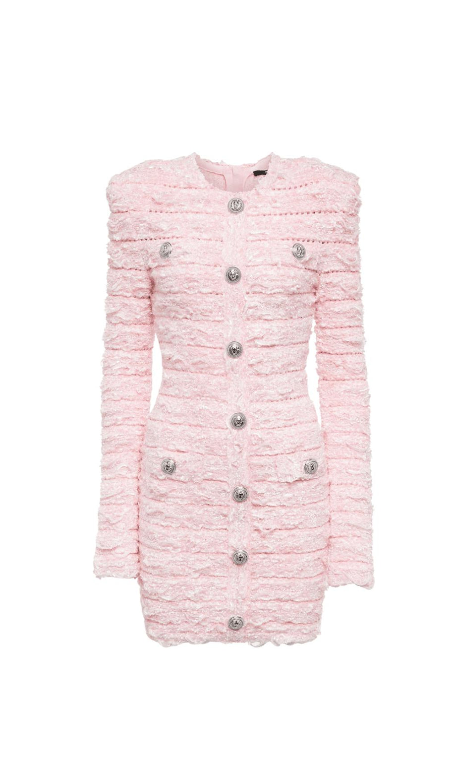 BOUCLE-STRICK-MINIKLEID IN PINK 