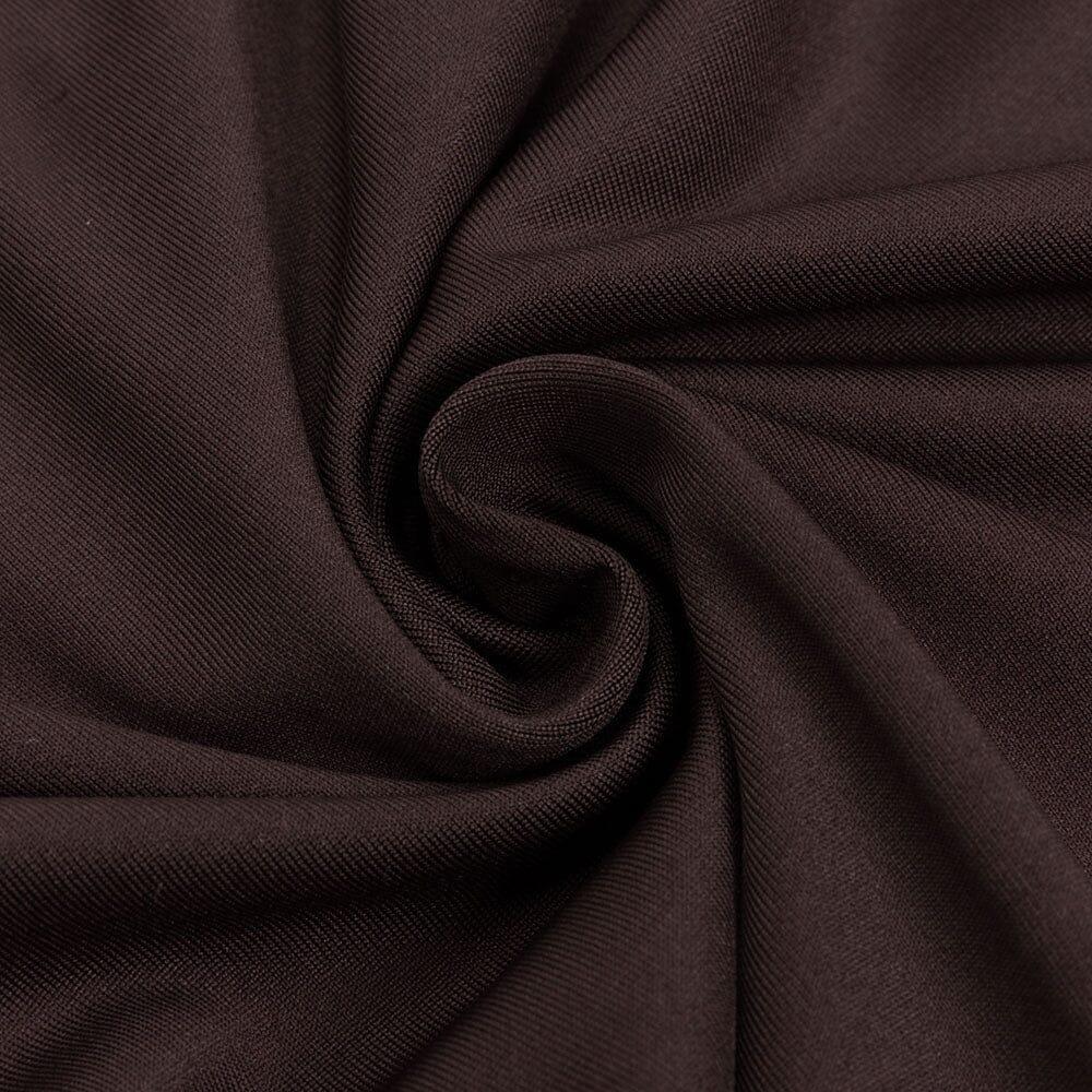 AIIZIE BROWN SLIT RUCHED MIDI DRESS - product image