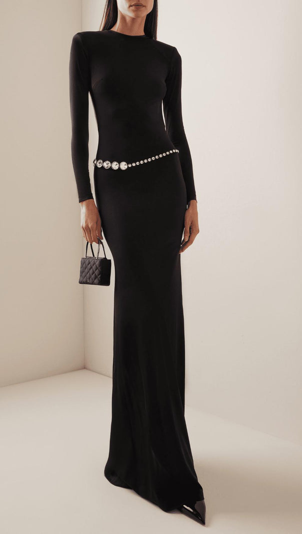 AIIZIE CRYSTAL EMBELLISHED MAXI DRESS IN JERSEY - product image