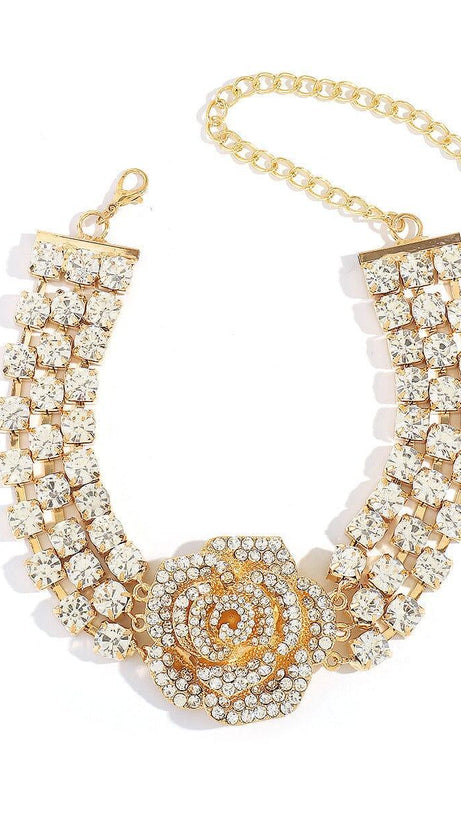 CRYSTAL ROSE NECKLACE