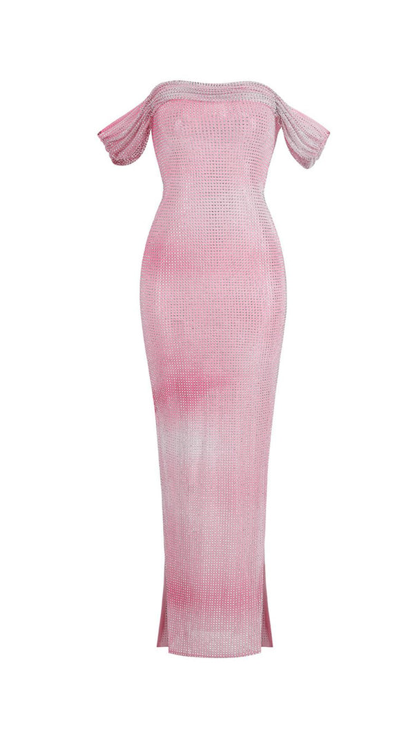 AIIZIE CRYSTAL-EMBELLISHED CONTOUR-PRINT MAXI DRESS - product image