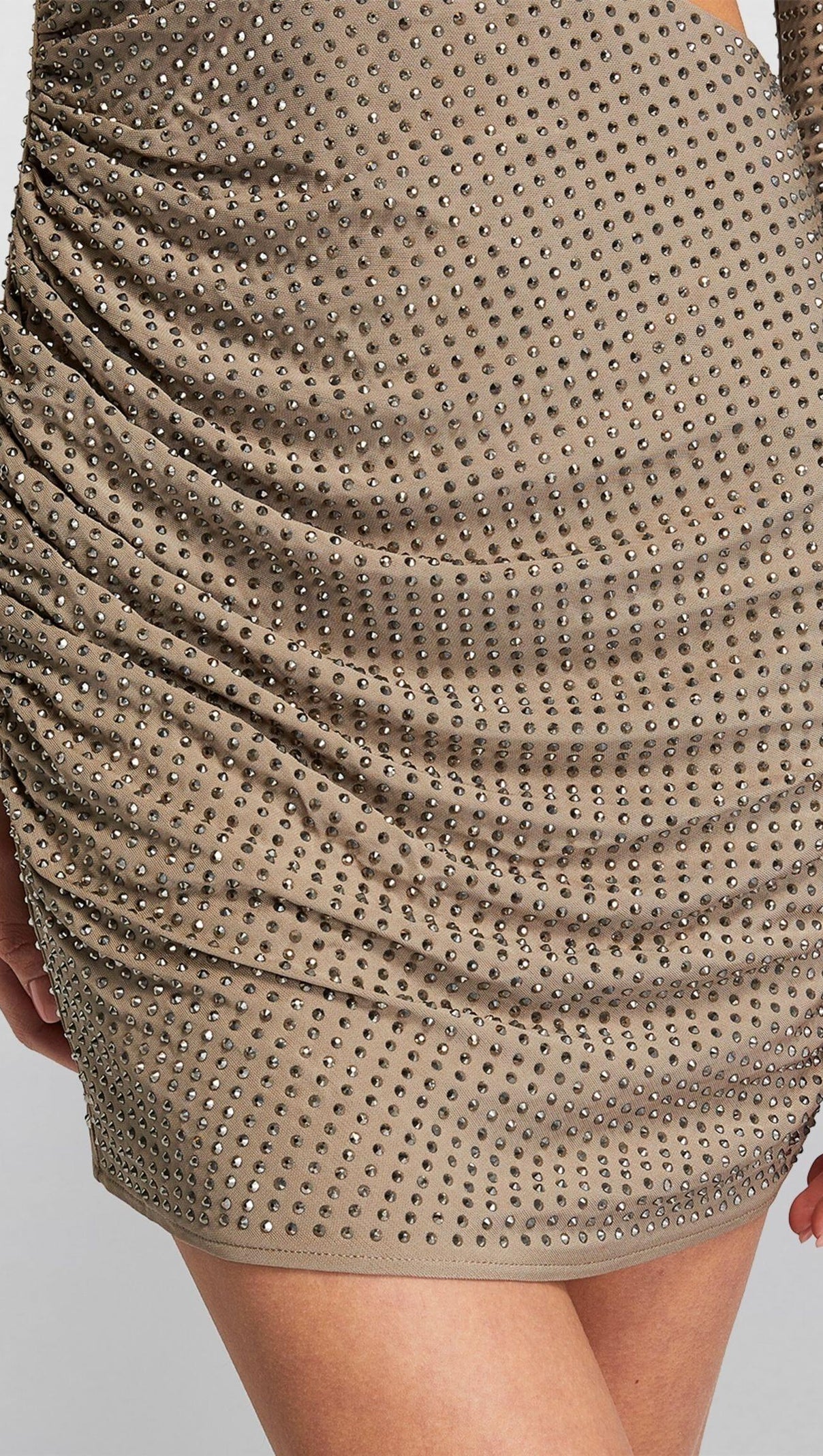 AIIZIE EMBELLISHED CUT-OUT DETAILED MINI DRESS - product image