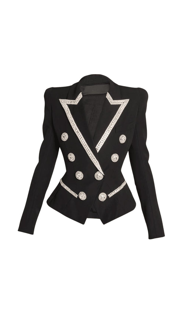 AIIZIE EMBROIDERED 8-BUTTON DOUBLE-BREASTED JACKET SUIT - product image