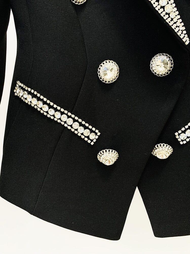 AIIZIE EMBROIDERED 8-BUTTON DOUBLE-BREASTED JACKET SUIT - product image