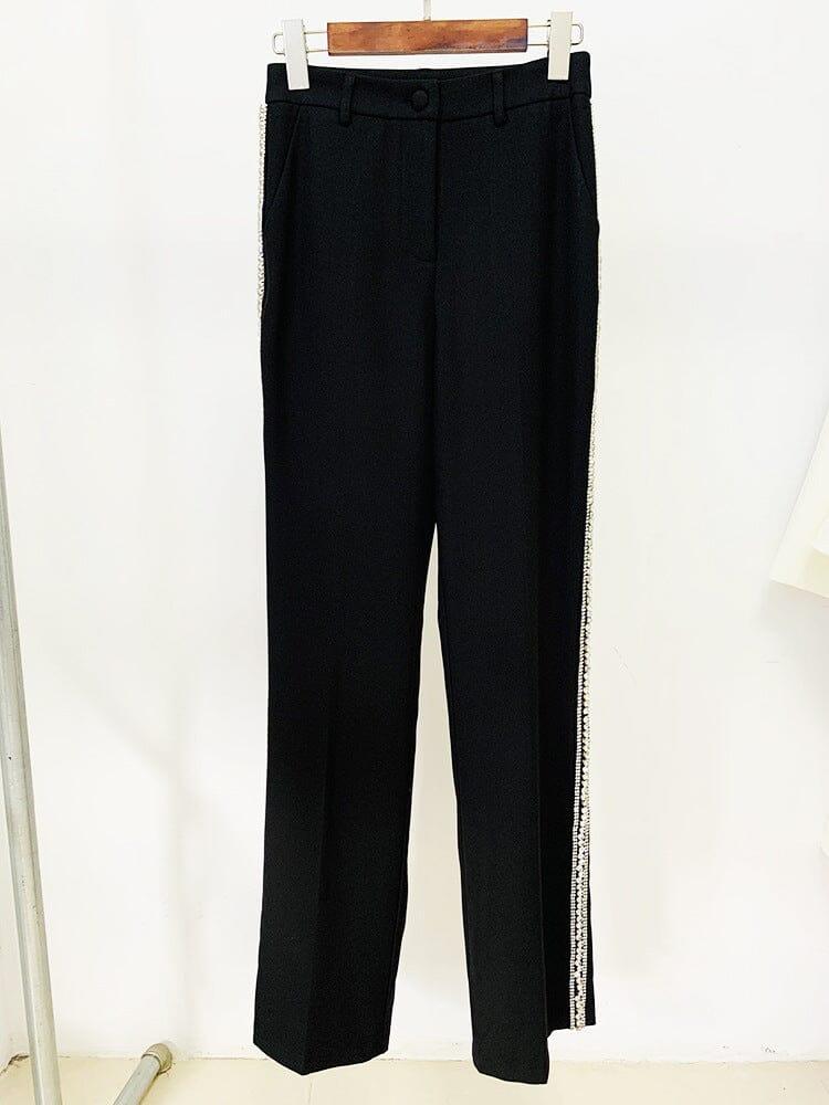 AIIZIE EMBROIDERED 8-BUTTON DOUBLE-BREASTED JACKET SUIT - product image