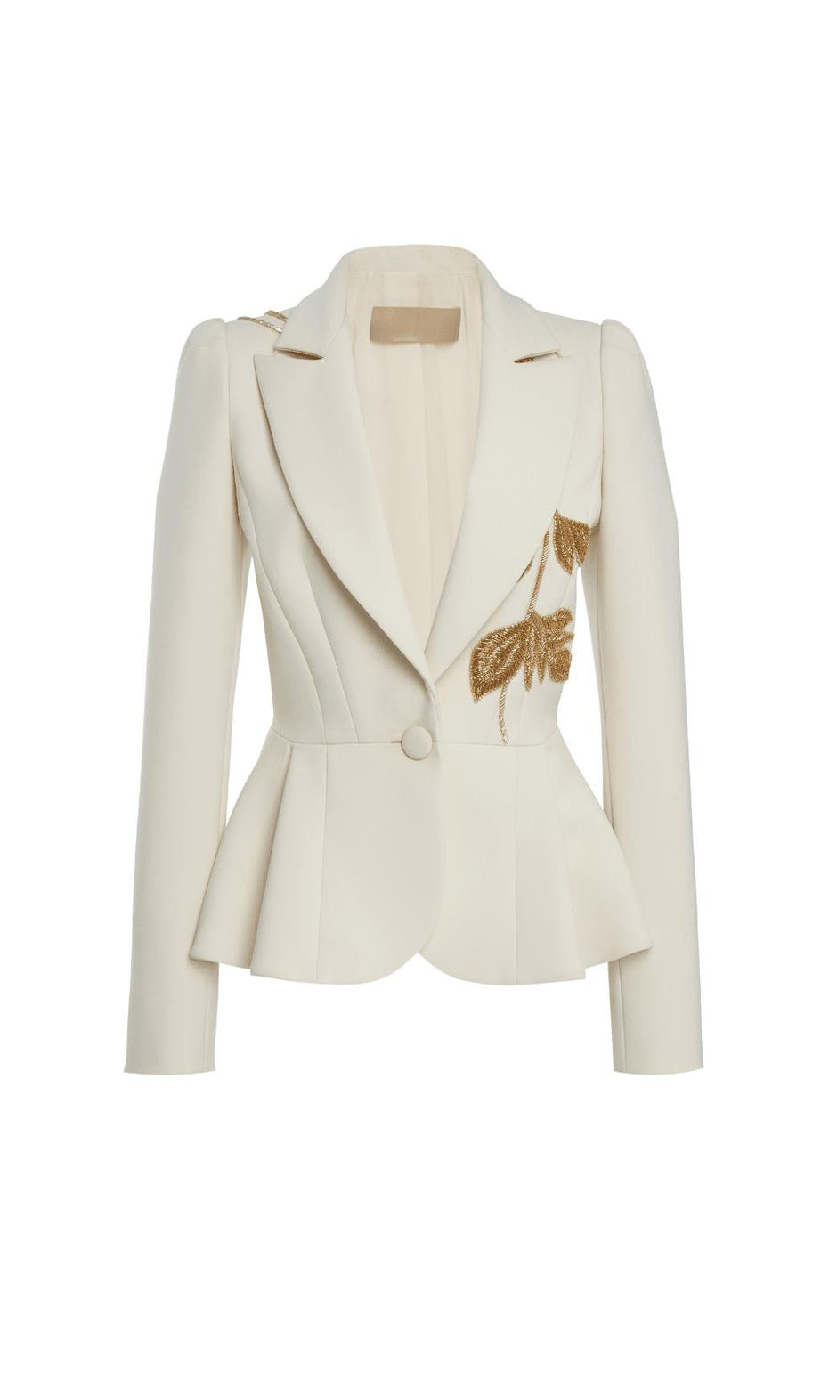 BLAZER PEPLUM RICAMATO BIANCO