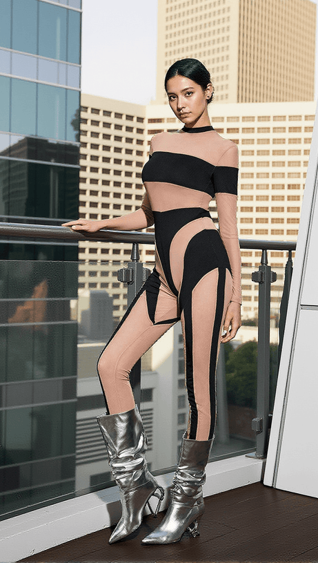 TUTA A RIGHE QUADRATE LEATRICE