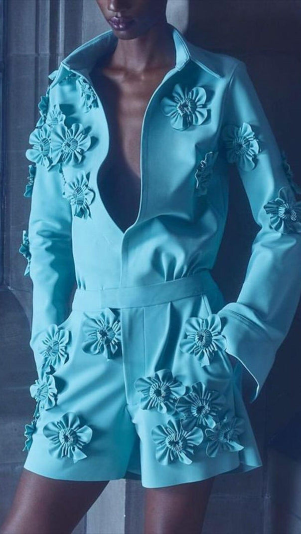 AIIZIE FLORAL EMBELLISHED ROMPER - product image