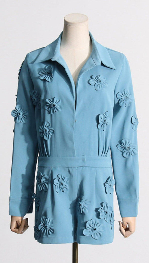 AIIZIE FLORAL EMBELLISHED ROMPER - product image