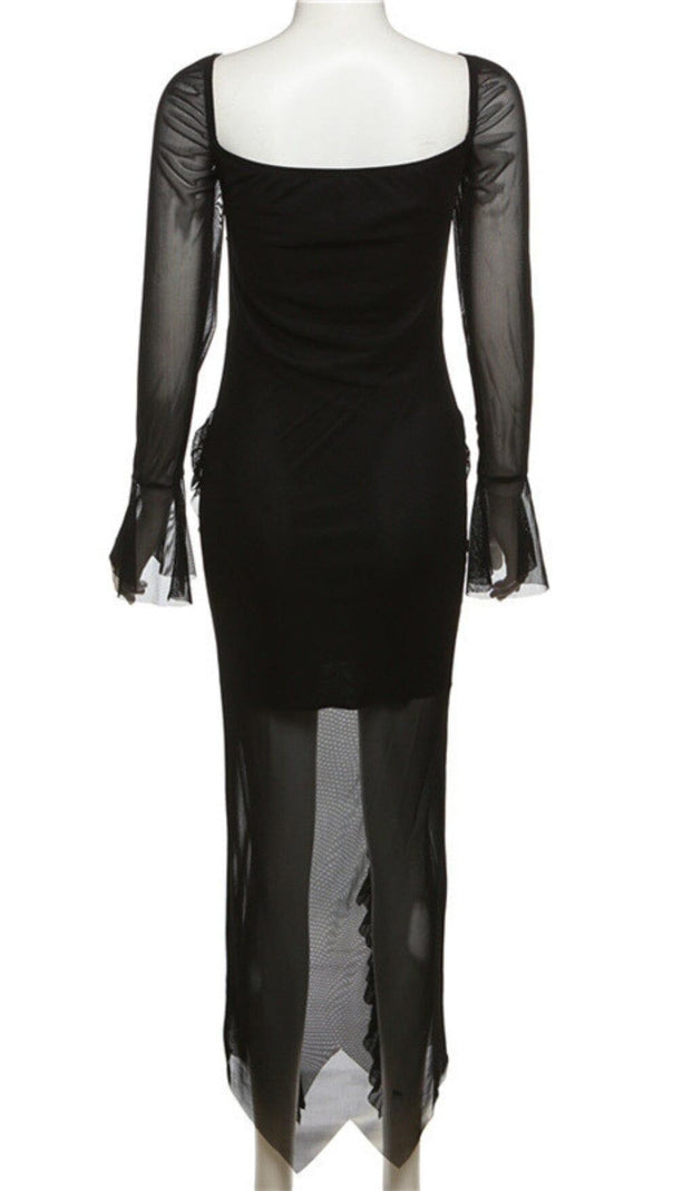 AIIZIE FLOWER RUFFLE MESH DRESS - product image