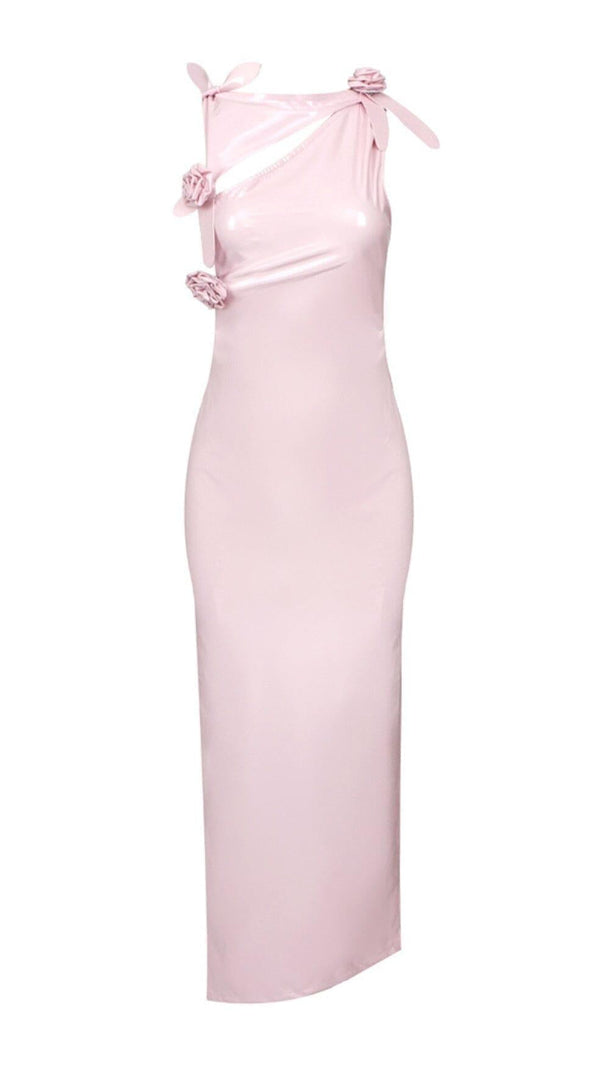 AIIZIE GLAM WITH EDGY SKINTIGHT LATEX GOWN IN PINK - product image
