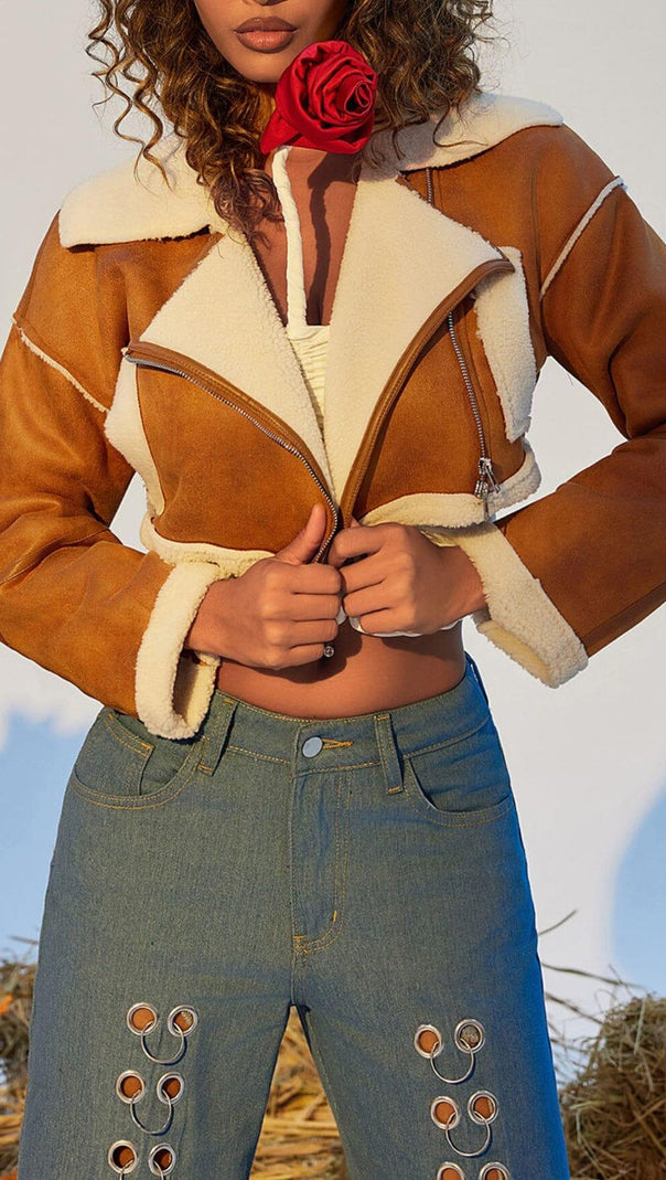 AIIZIE FUR CROP JACKET - product image