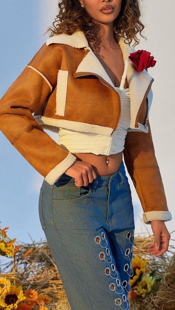 AIIZIE FUR CROP JACKET - product image