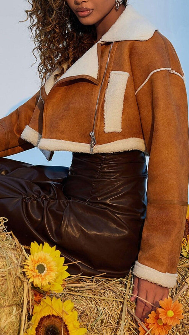 AIIZIE FUR CROP JACKET - product image