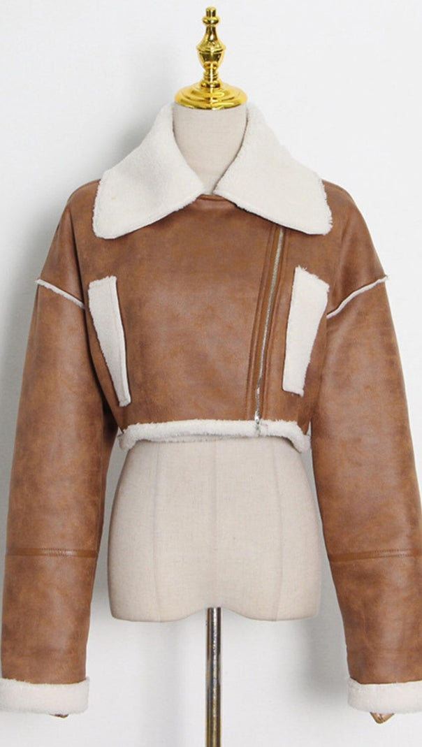 AIIZIE FUR CROP JACKET - product image