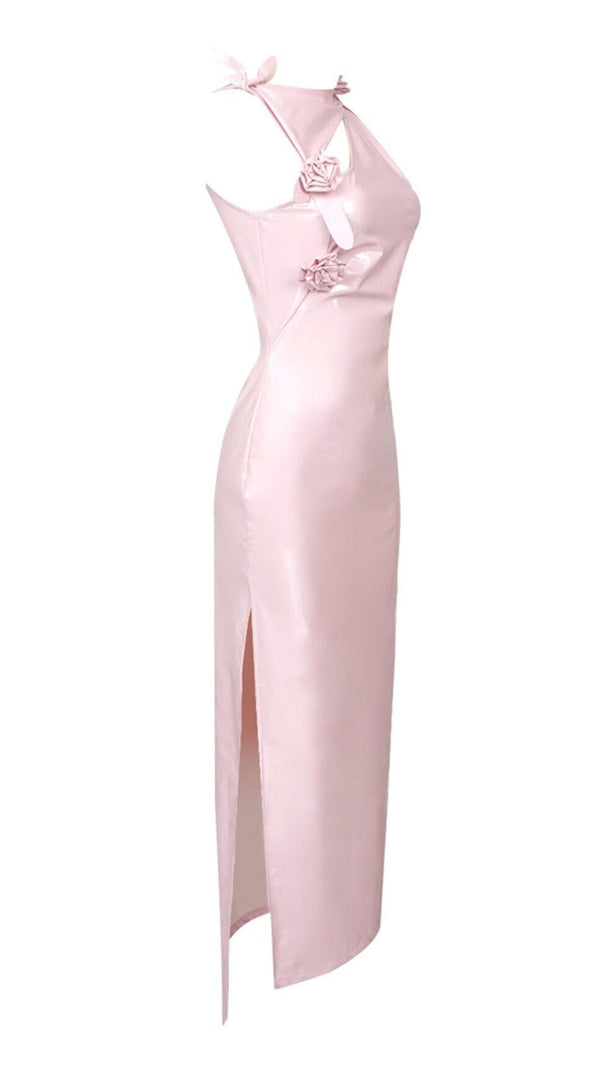AIIZIE GLAM WITH EDGY SKINTIGHT LATEX GOWN IN PINK - product image
