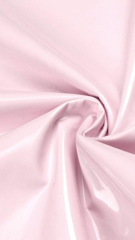 GLAM WITH EDGY SKINTIGHT LATEX GOWN IN PINK