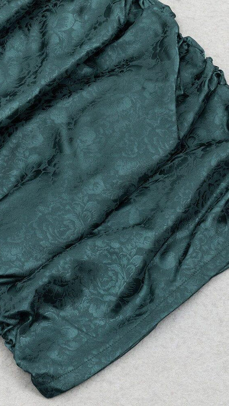 GREEN LONG SLEEVE MINI DRESS