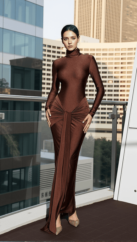 ABITO LUNGO A MANICHE LUNGHE RUMAYSA