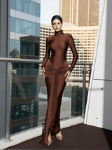 Rumaysa Long Sleeve Twisted Maxi Dress