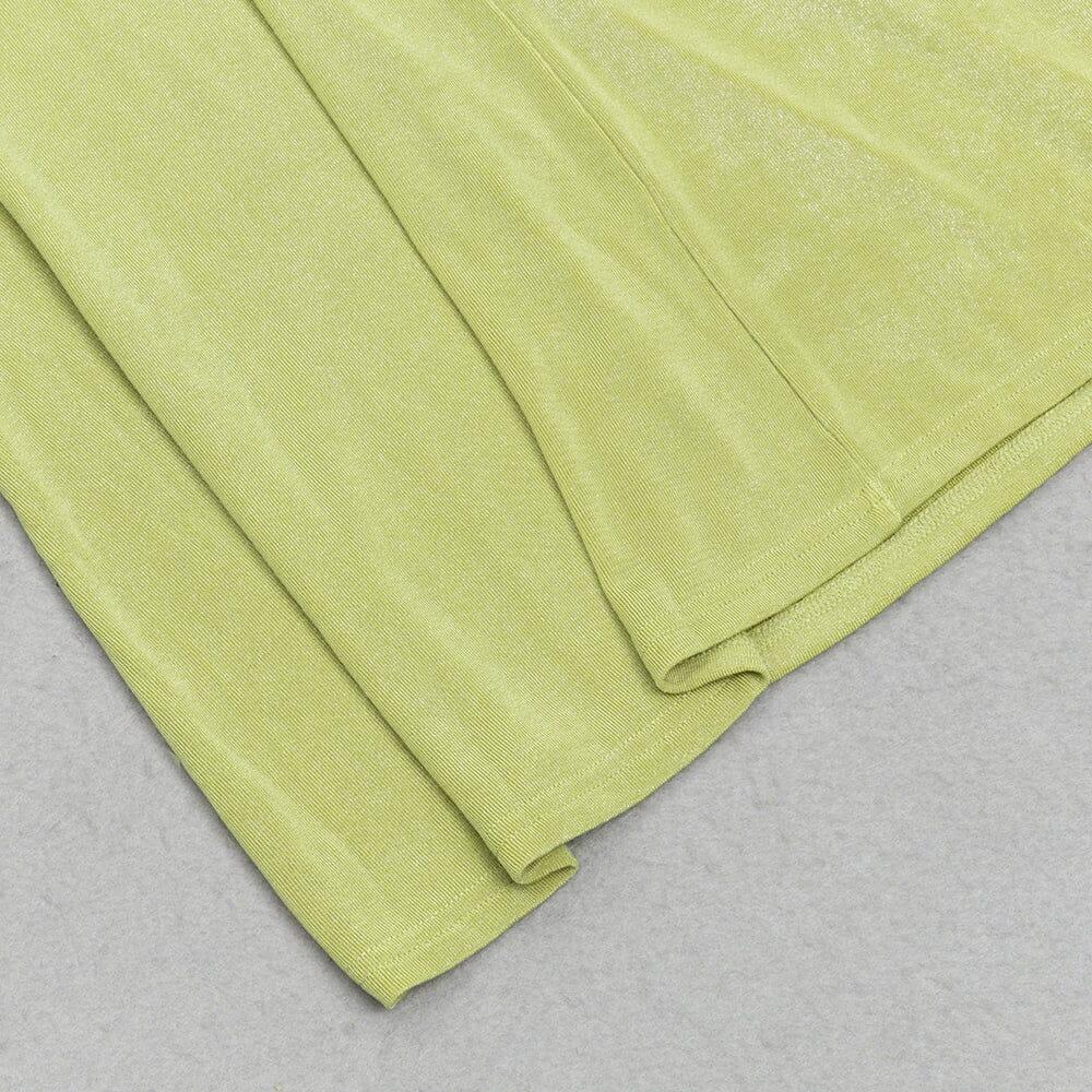 AIIZIE GREEN TRUMPET SLEEVE BODYCON MAXI DRESS - product image
