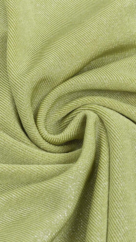 GREEN TRUMPET SLEEVE BODYCON MAXI DRESS