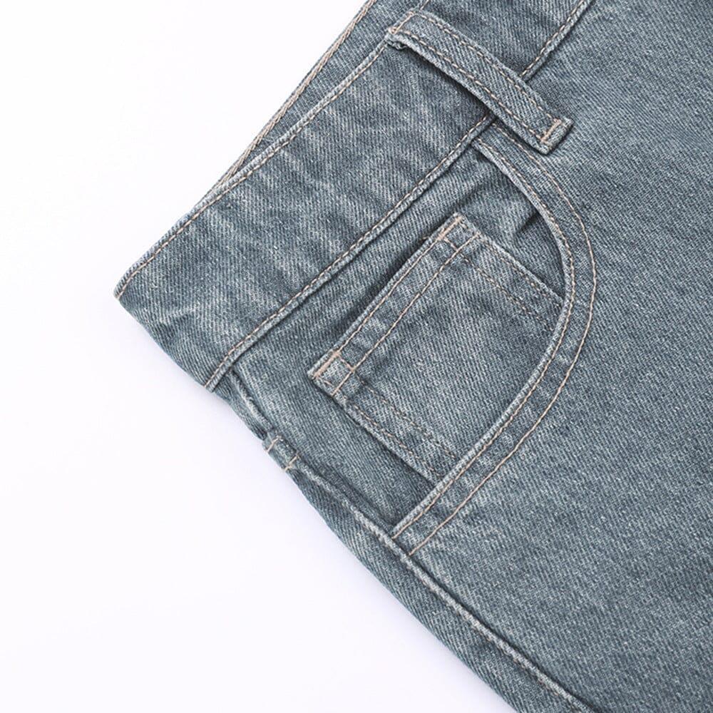 AIIZIE HOLLOW WIDE DENIM PANTS - product image