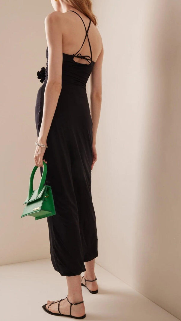 AIIZIE BANDAGE CUT OUT MAXI DRESS IN BLACK - product image