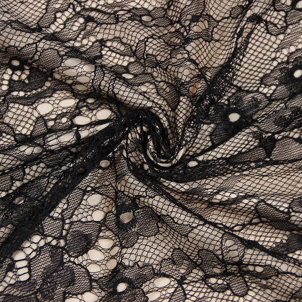 AIIZIE LACE SHEER FLOWER APPLIQUE CUT-OUT MAXI DRESS - product image