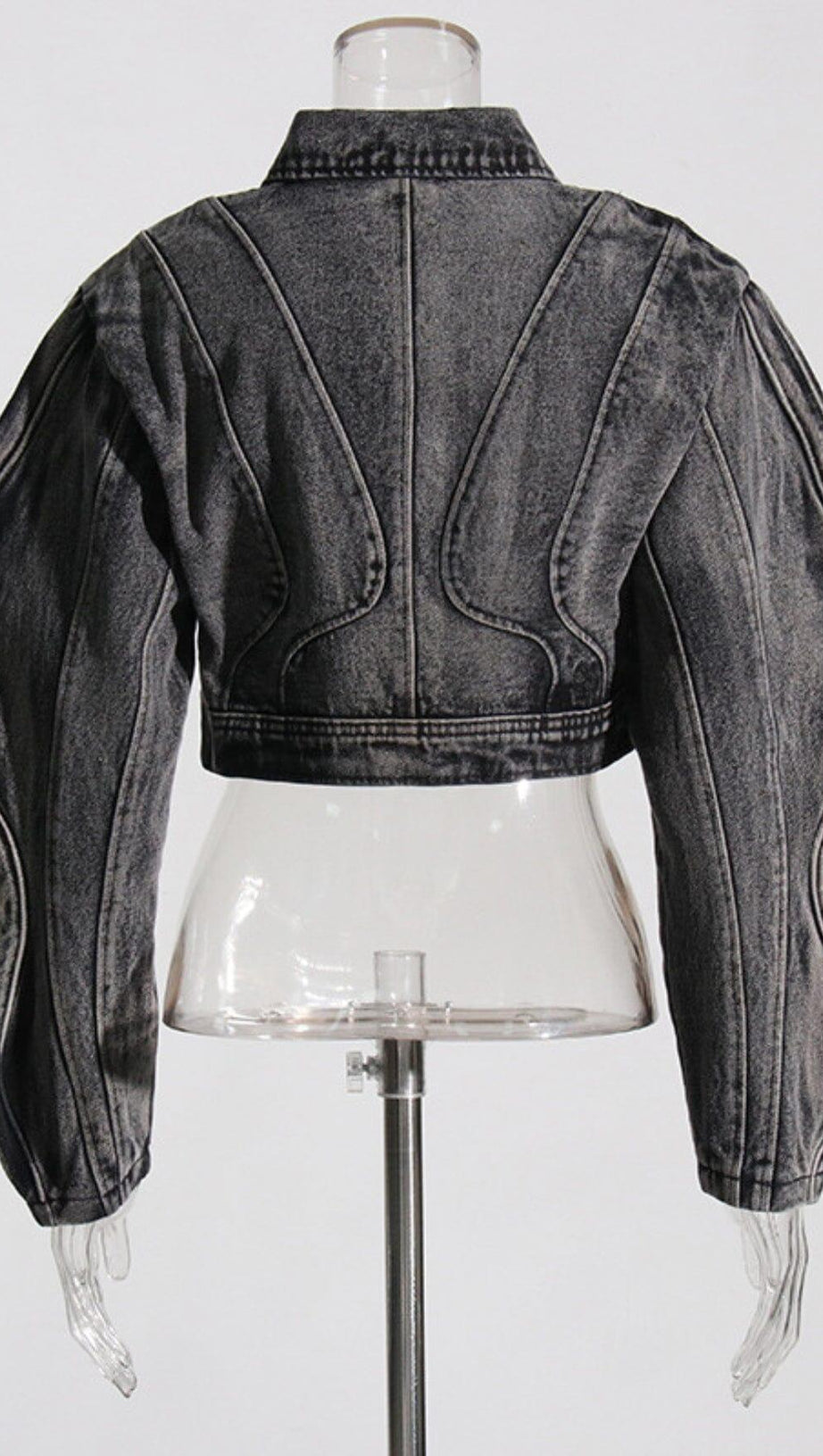 LONG SLEEVE WAVE DENIM JACKET