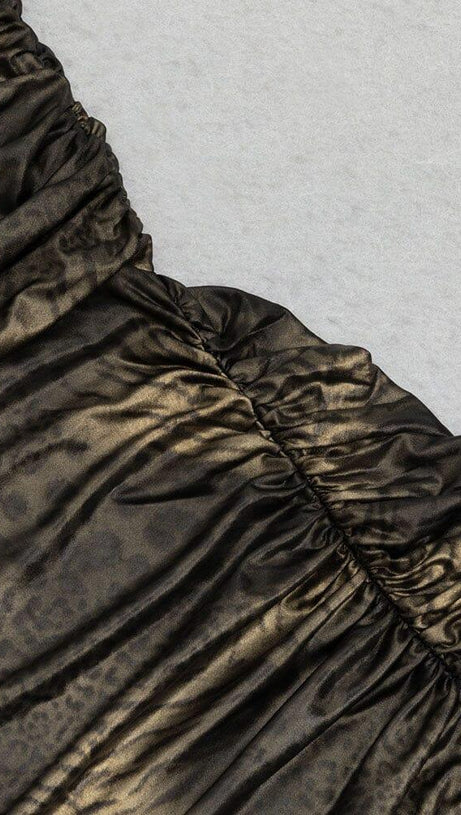 MOCK NECK SPLIT COCKTAIL MAXI DRESS