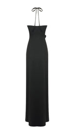 BANDAGE CUT OUT MAXI DRESS IN BLACK