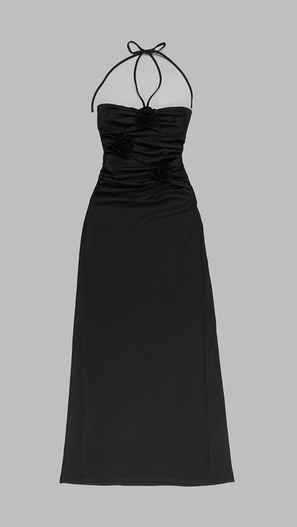 AIIZIE BANDAGE CUT OUT MAXI DRESS IN BLACK - product image