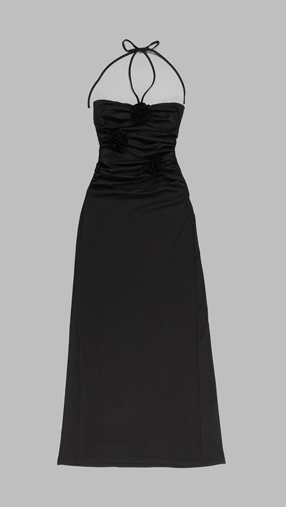 BANDAGE CUT OUT MAXI DRESS IN BLACK